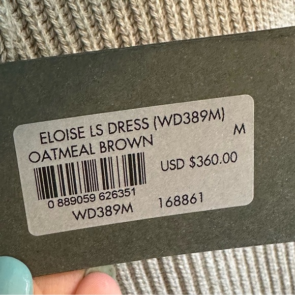 ALLSAINTS Sweater Slip Dress Combo Oatmeal Brown Size M NWT - Picture 6 of 7